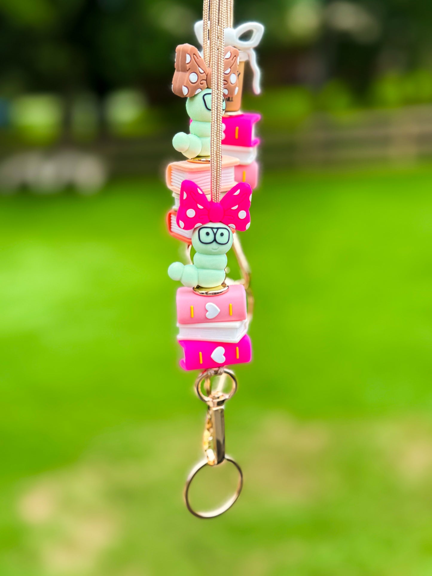Teacher Lanyard With Bookworms or Mug