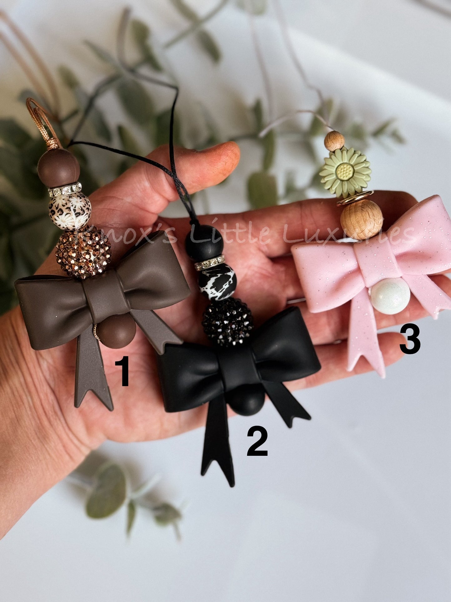 Bow Rear View Mirror Charm