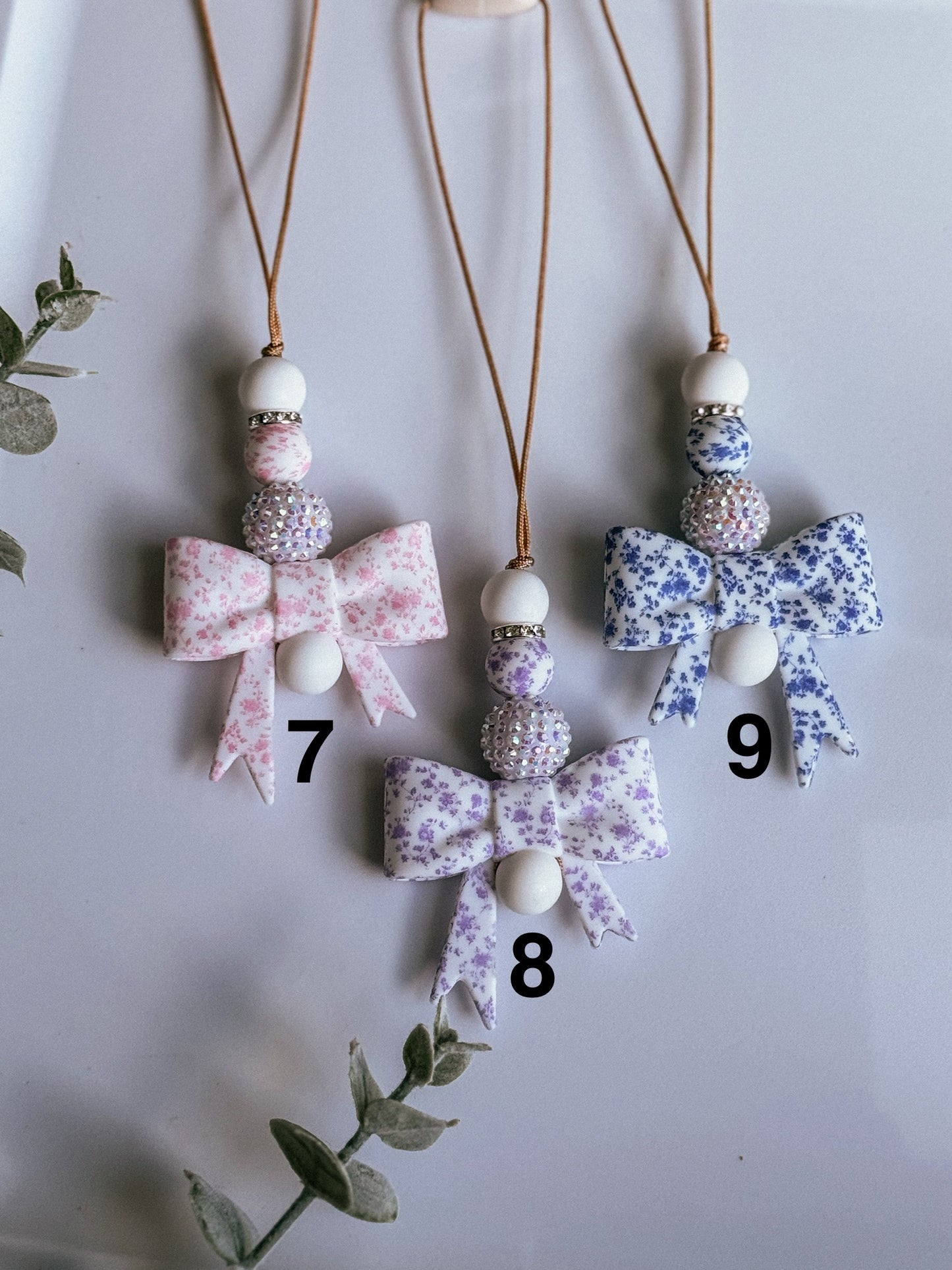 Bow Rear View Mirror Charm
