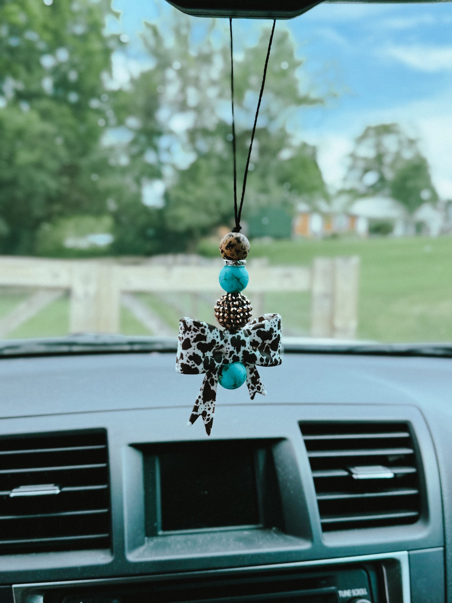 Bow Rear View Mirror Charm