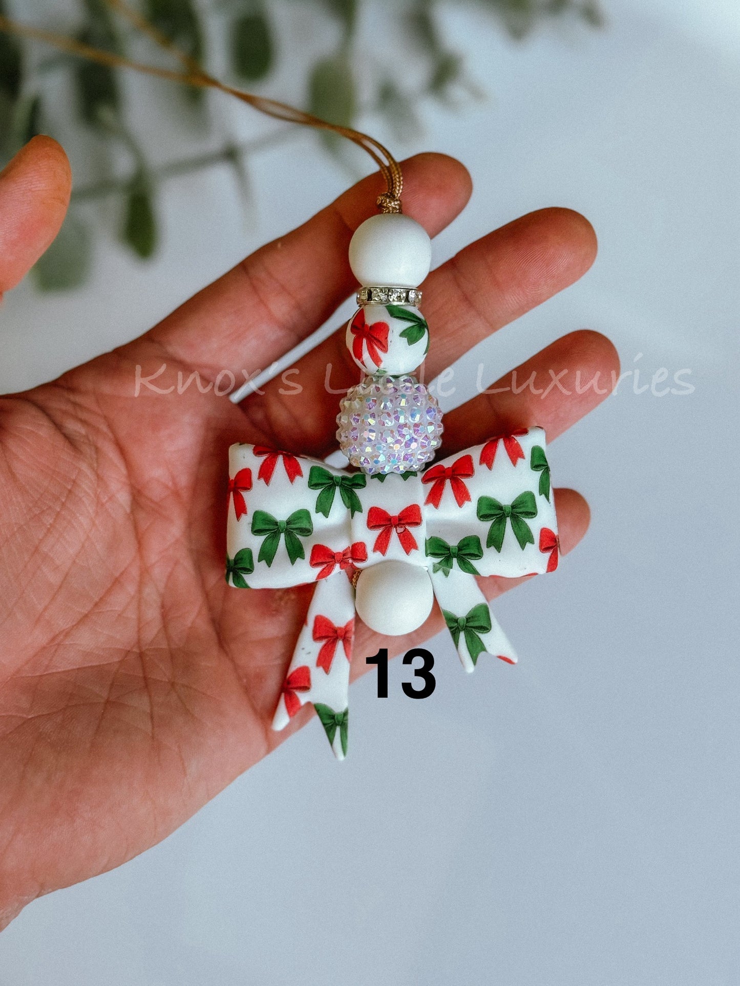 Bow Rear View Mirror Charm