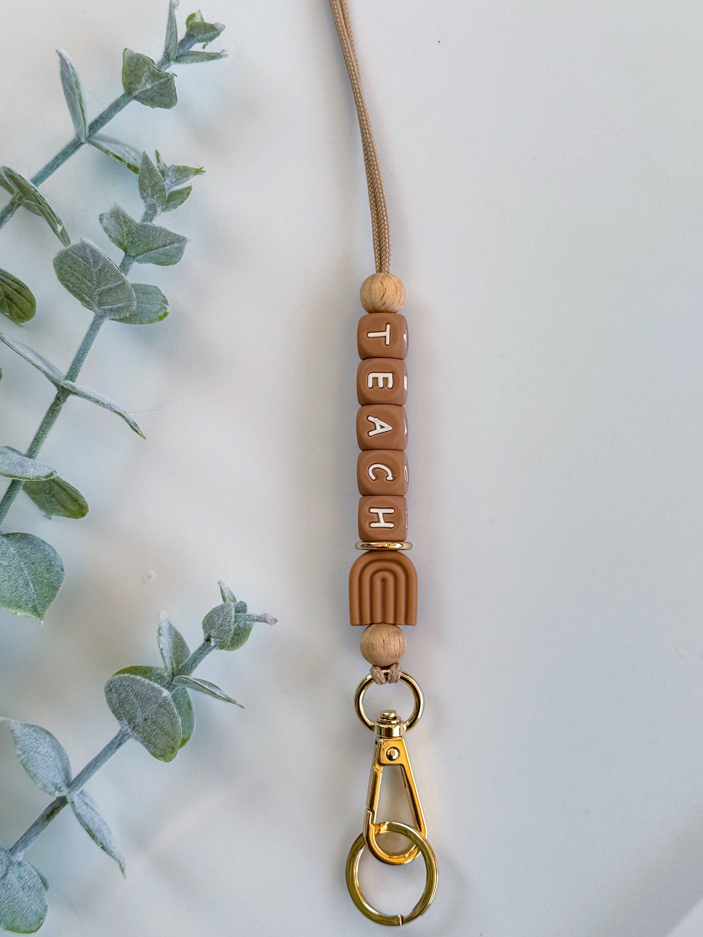 Boho Arch Rainbow Teach Lanyard
