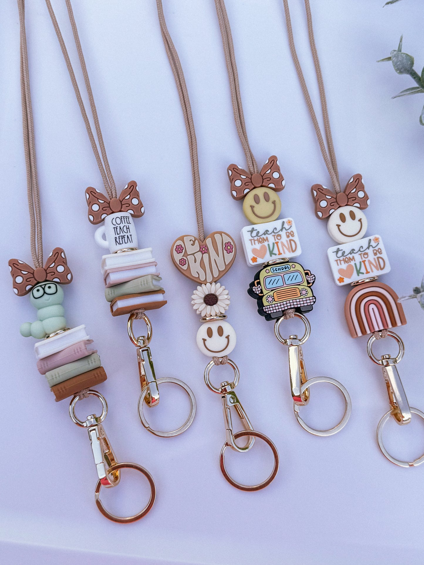 Teacher Lanyards boho bookworm