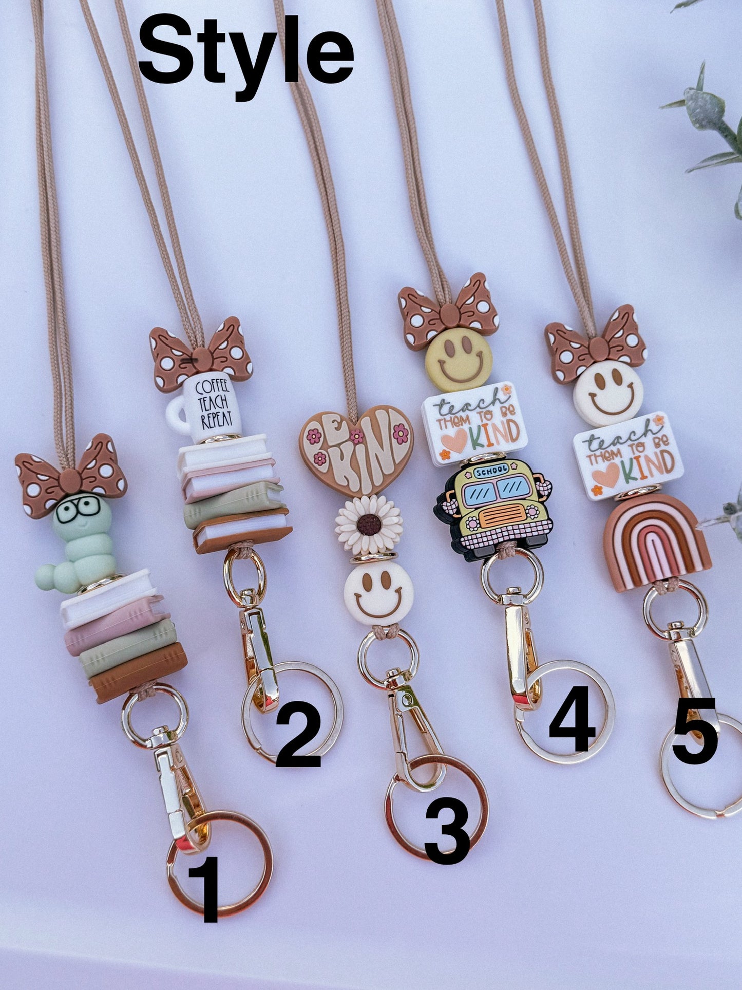 Teacher Lanyards boho bookworm