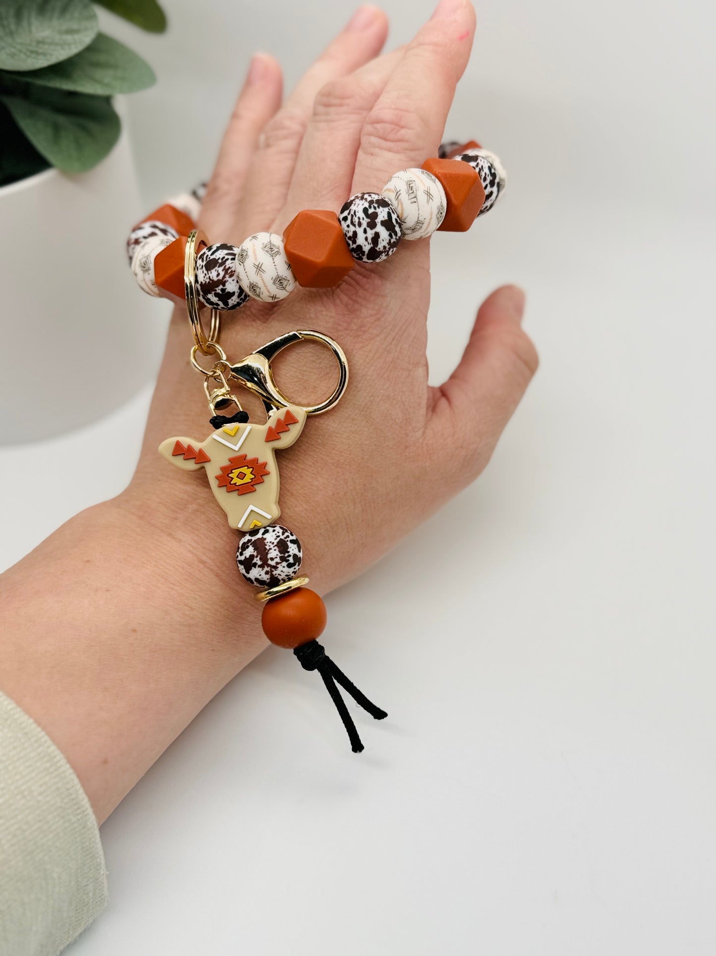 Boho Ranch Wristlet Keychain