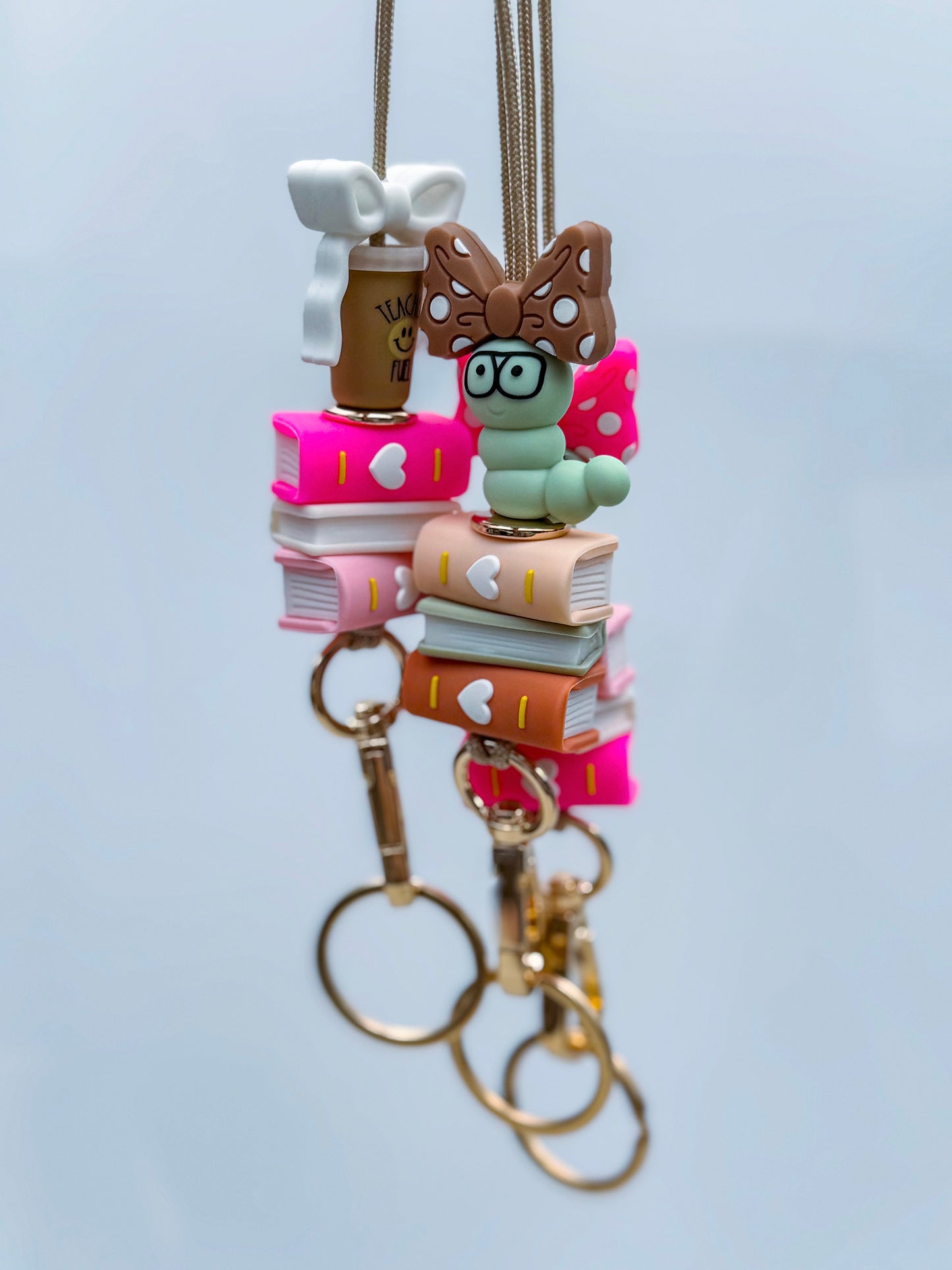 Teacher Lanyard With Bookworms or Mug