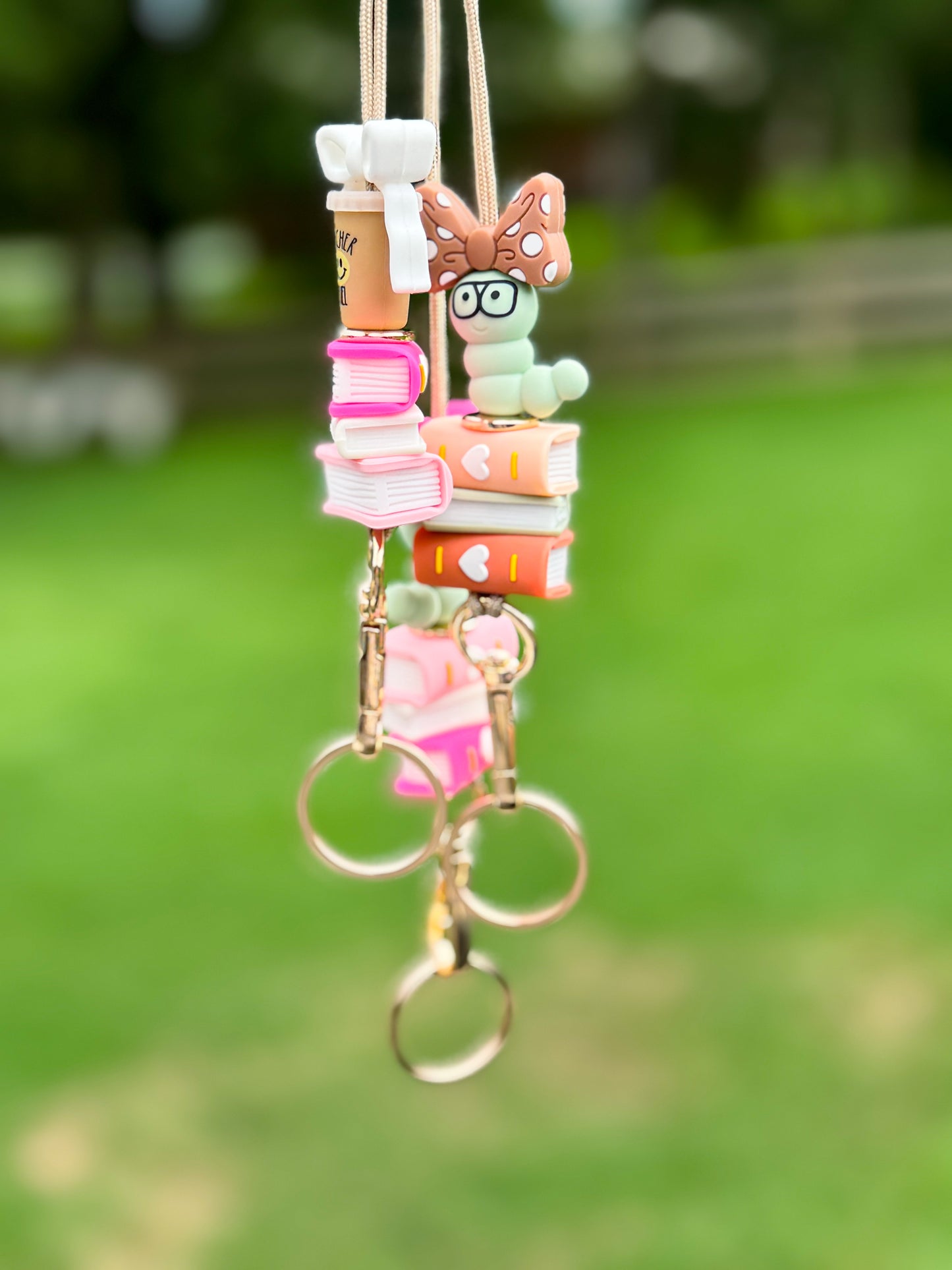 Teacher Lanyard With Bookworms or Mug