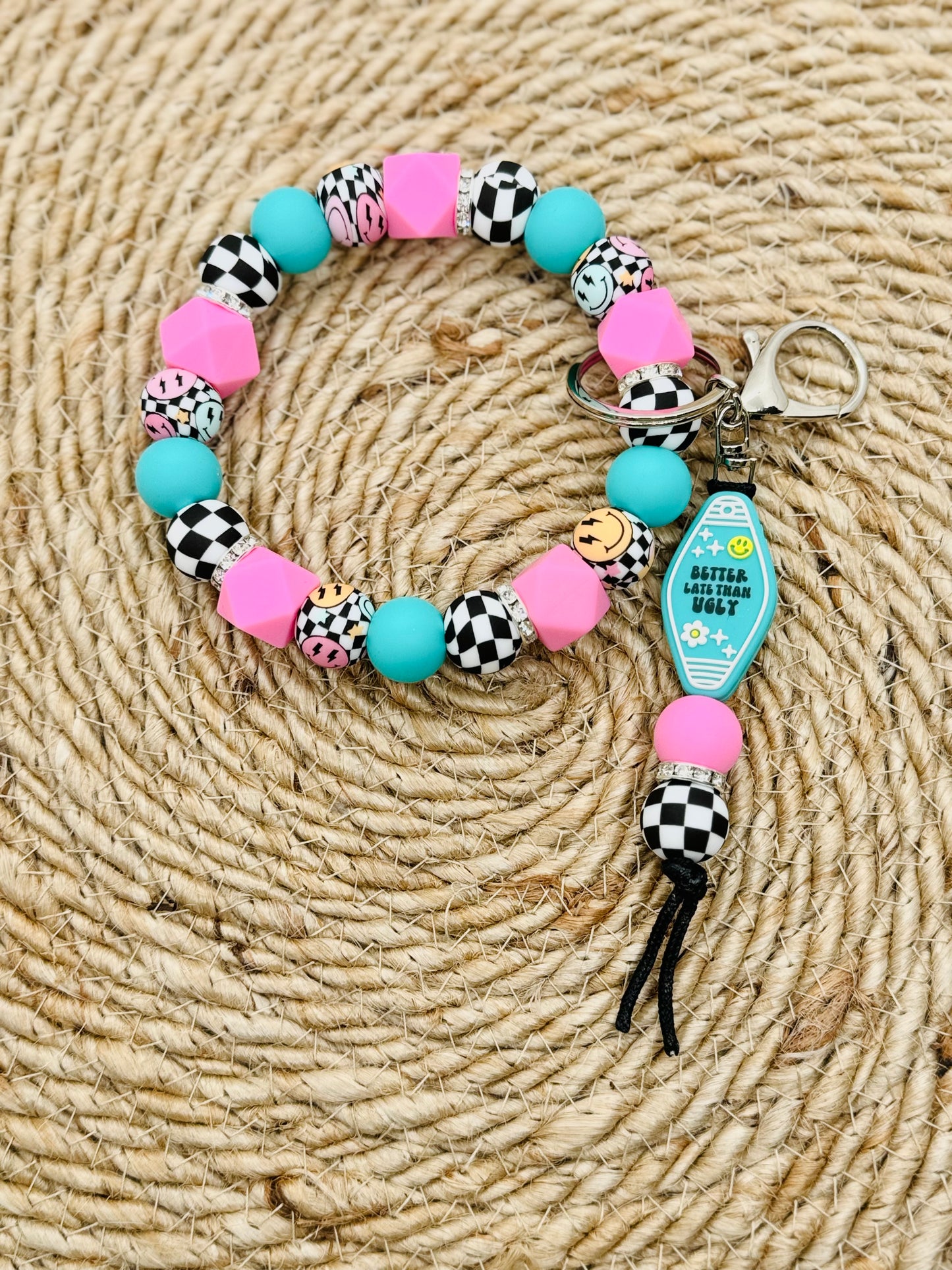 Better Late Than Ugly Keychain Wristlet