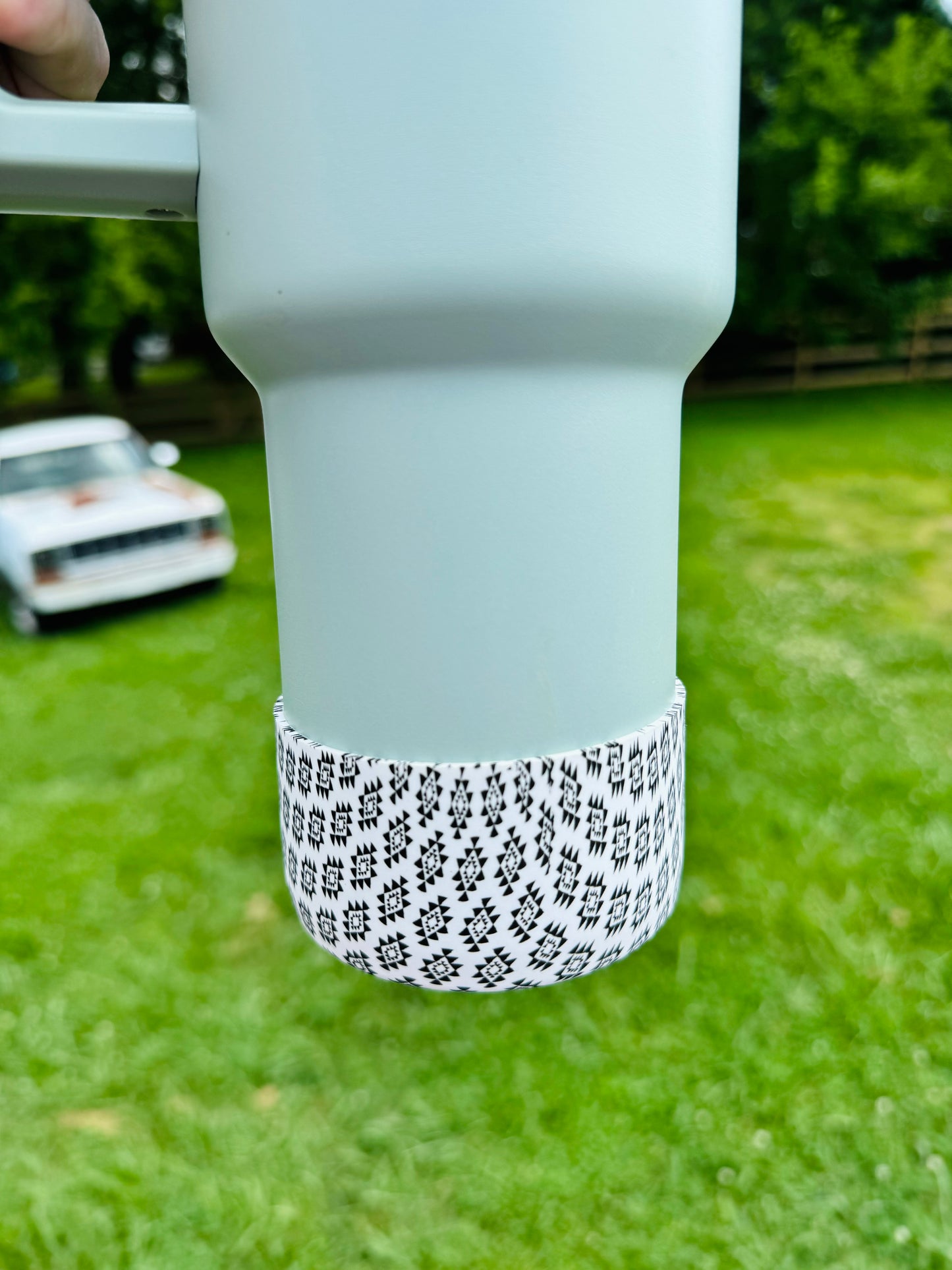 Black & White Aztec Print Tumbler Boot