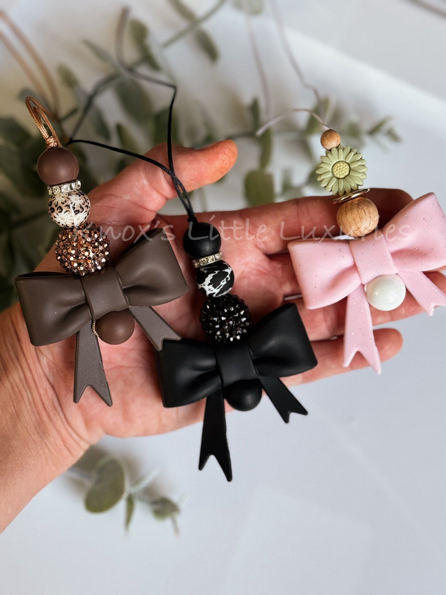 Bow Rear View Mirror Charm