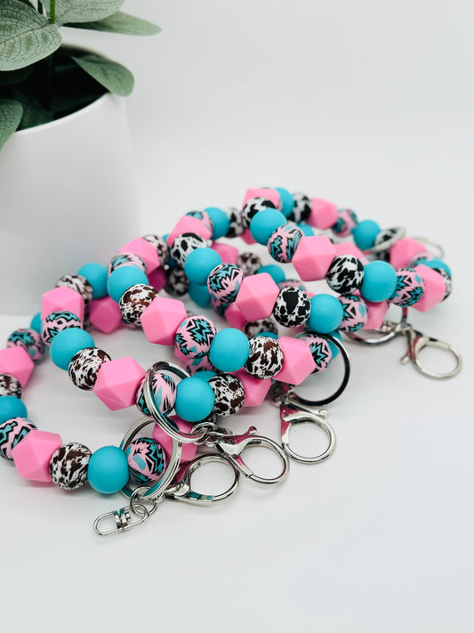 Buckin’ Pink Wristlet Keychain