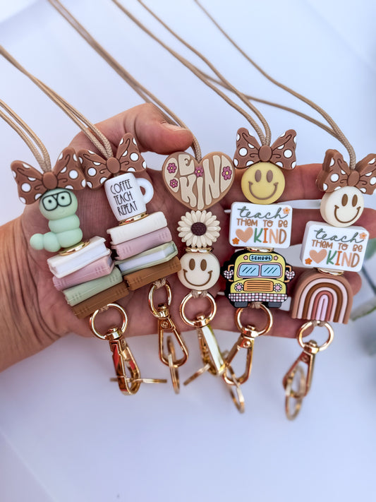 Teacher Lanyards boho bookworm