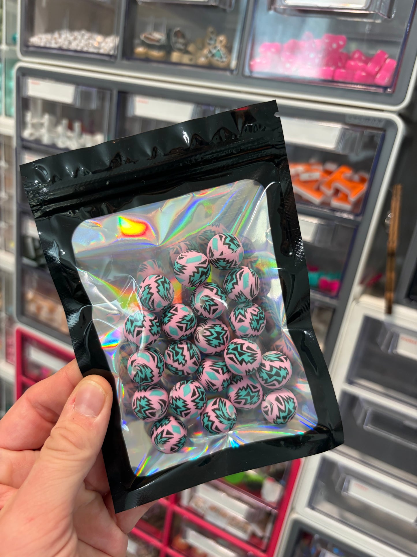 Pink/Teal Aztec 15mm