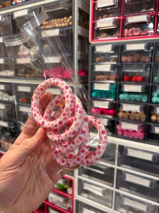 Pink Daisy 65mm rings