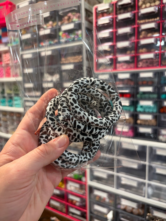 Cow print 65mm rings