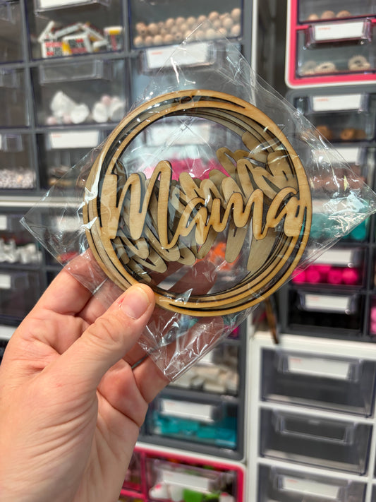 Wood MAMA charms