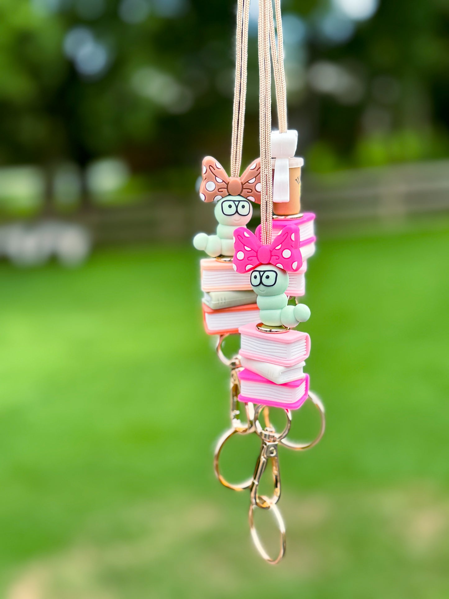 Teacher Lanyard With Bookworms or Mug