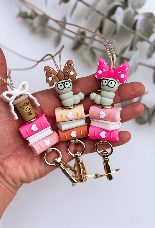 Teacher Lanyard With Bookworms or Mug