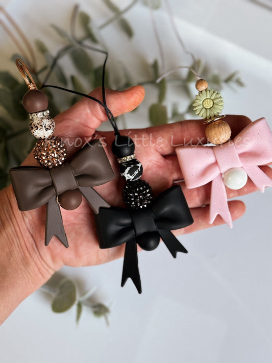 Bow Rear View Mirror Charm